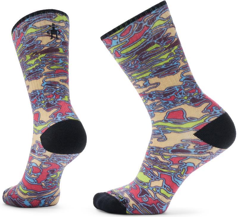 Athletic In a Daze Print Crew Socks - Unisex - Power Pink 1