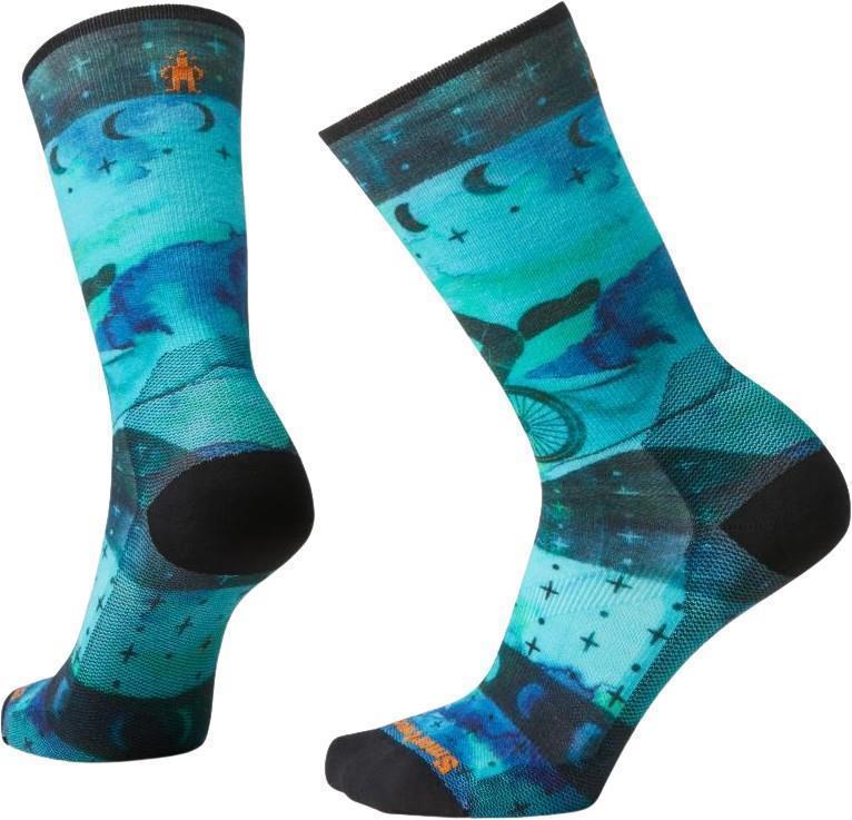 Bike Zero Cushion Celestial Print Crew Socks - Womens - Capri 1