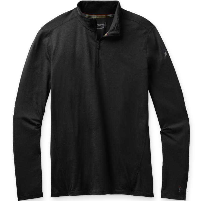 Classic All-Season (150) Merino Base Layer 1/4 Zip - Mens - Black 1