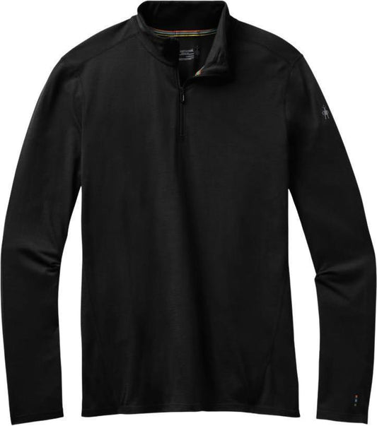 Classic All-Season Merino Base Layer 1/4 Zip - Mens - Black 1