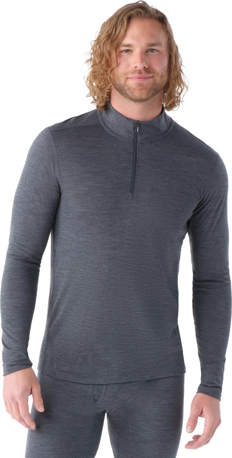 Classic All-Season Merino Base Layer 1/4 Zip - Mens - Iron Heather 2