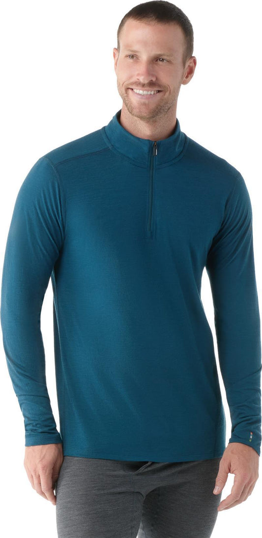 Classic All-Season Merino Base Layer 1/4 Zip - Mens - Twilight Blue 1