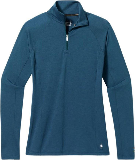 Classic All-Season Merino Base Layer 1/4 Zip - Womens - Twilight Blue 1