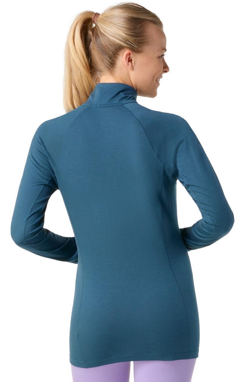 Classic All-Season Merino Base Layer 1/4 Zip - Womens - Twilight Blue 3