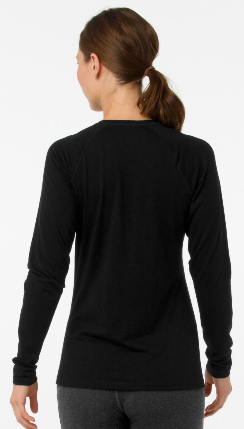 Classic All-Season Merino Base Layer LS - Womens - Black 3