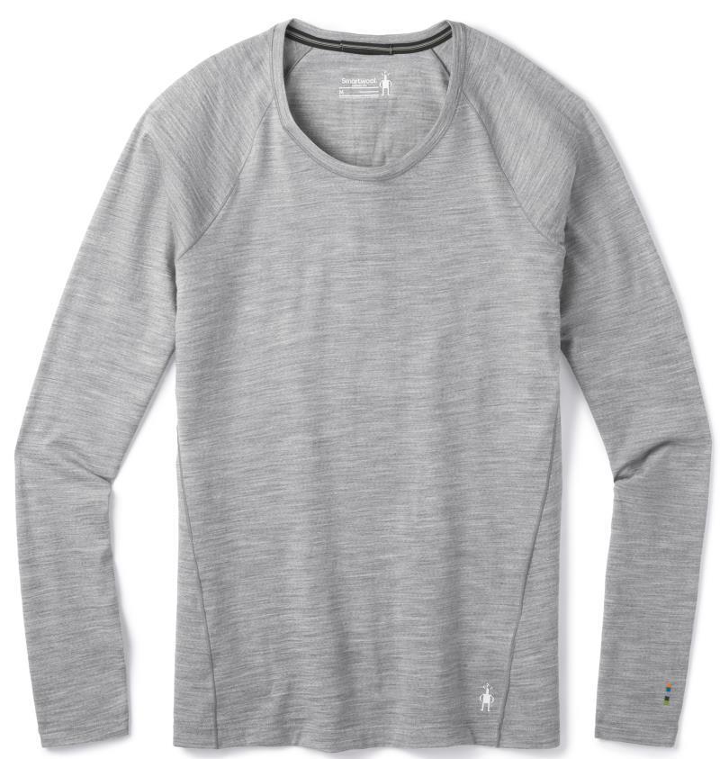 Classic All-Season Merino Base Layer LS - Womens - Light Gray Heather 1