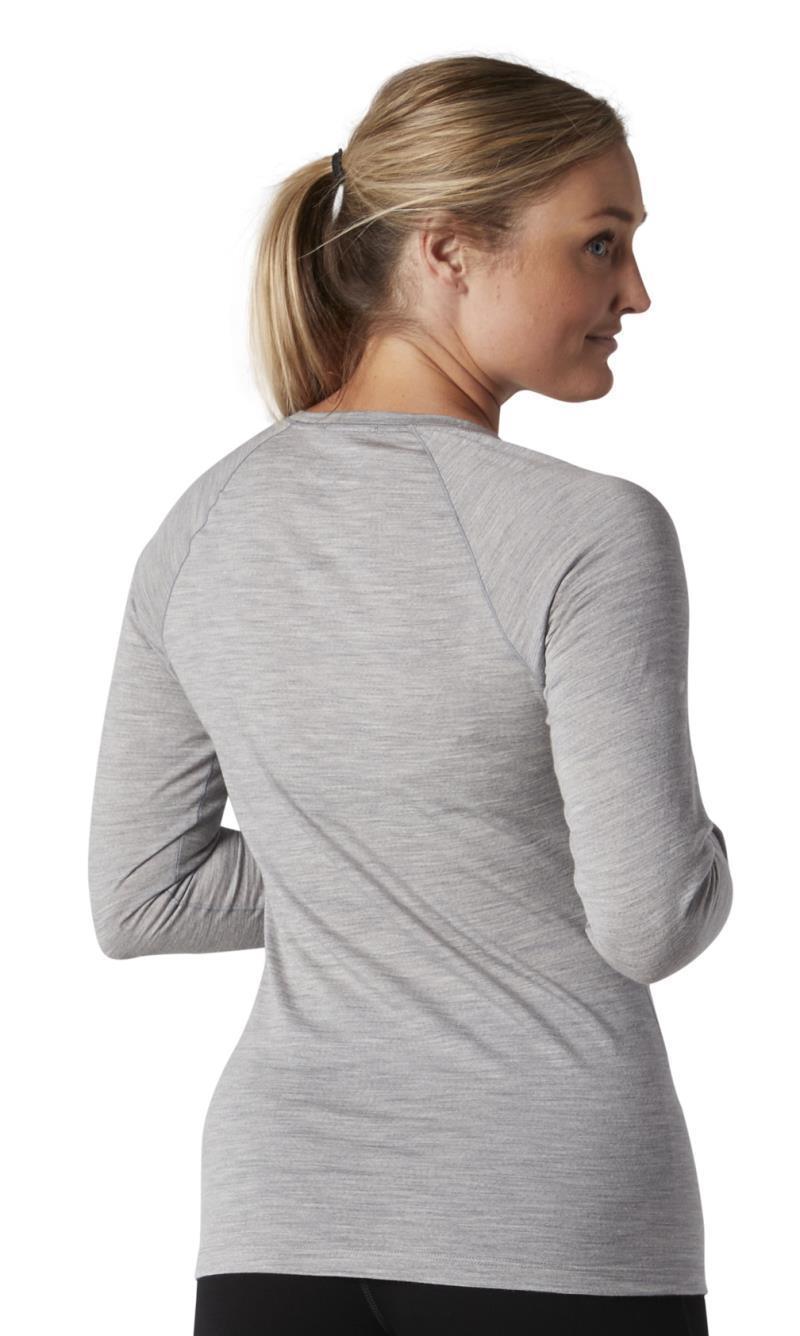 Classic All-Season Merino Base Layer LS - Womens - Light Gray Heather 3