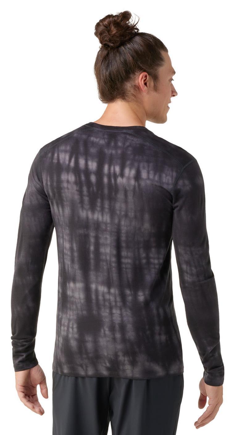 Classic All-Season Plant-Based Dye Merino Base Layer LS - Mens - Black Tie Dye 3