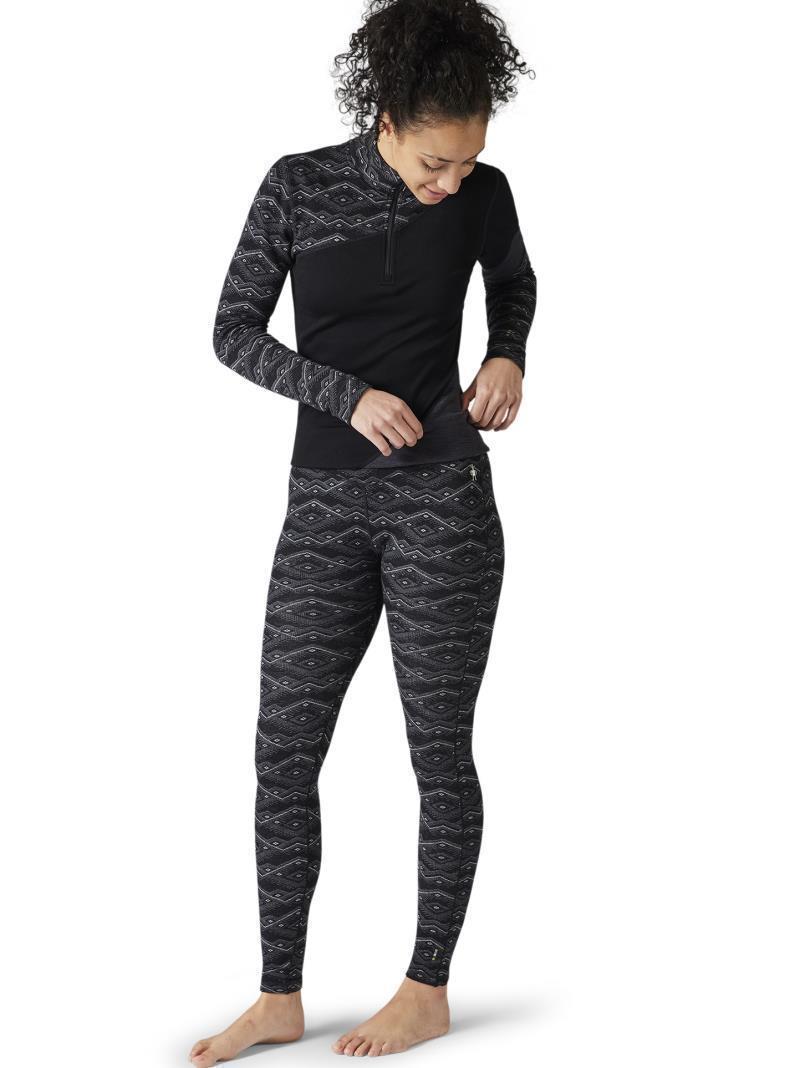 Classic Thermal (250) Merino Base Layer Pattern Bottoms - Womens - black mountain fairisle 1