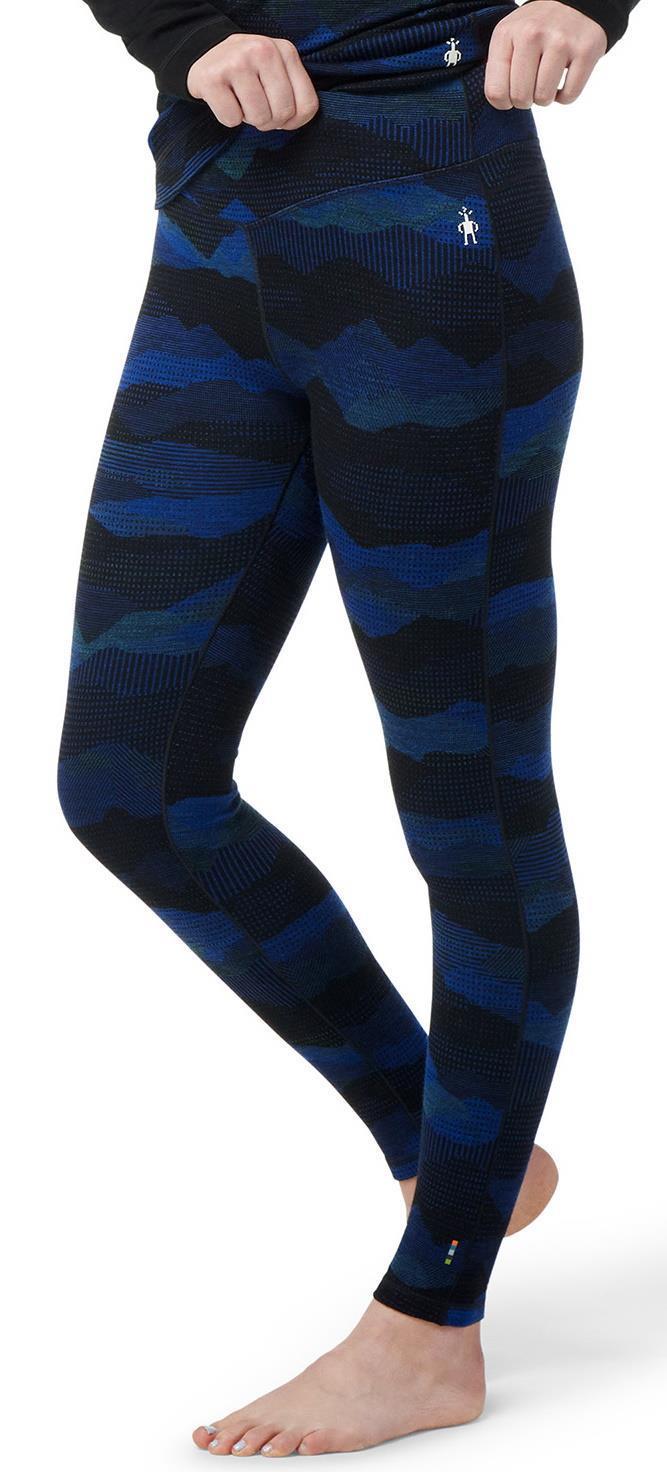 Classic Thermal (250) Merino Base Layer Pattern Bottoms - Womens - blueberry hill mountain scape 1