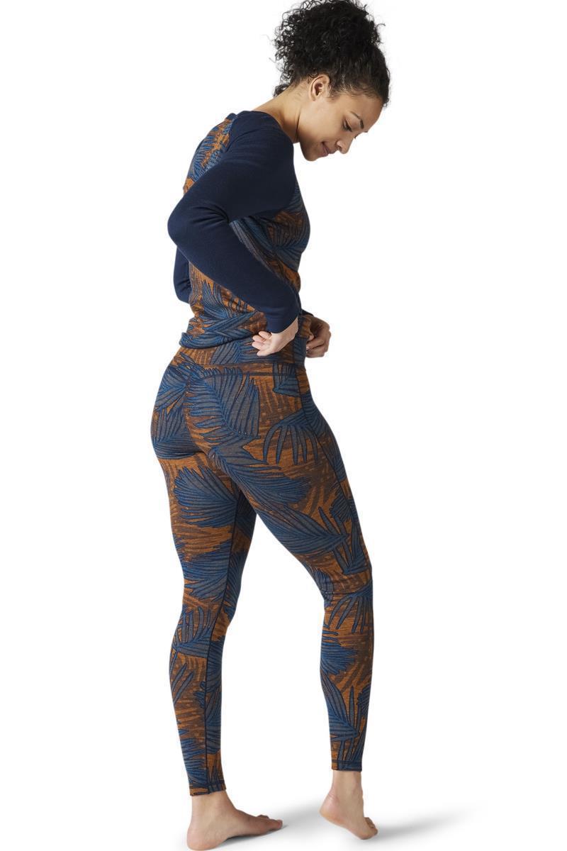 Classic Thermal (250) Merino Base Layer Pattern Bottoms - Womens - deep navy palm 1