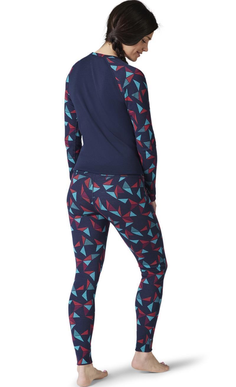 Classic Thermal (250) Merino Base Layer Pattern Bottoms - Womens - deep navy pinwheel 1
