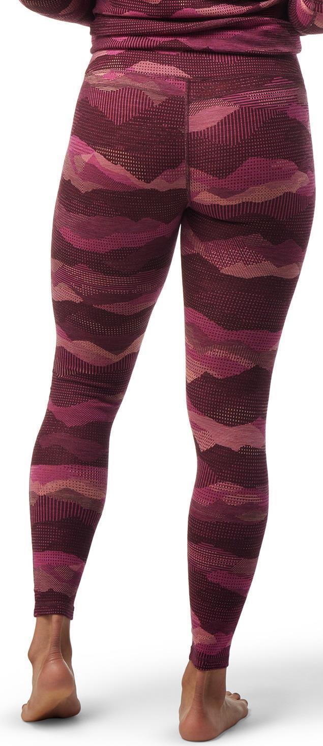 Classic Thermal (250) Merino Base Layer Pattern Bottoms - Womens - festive fuchsia mountain scape 1