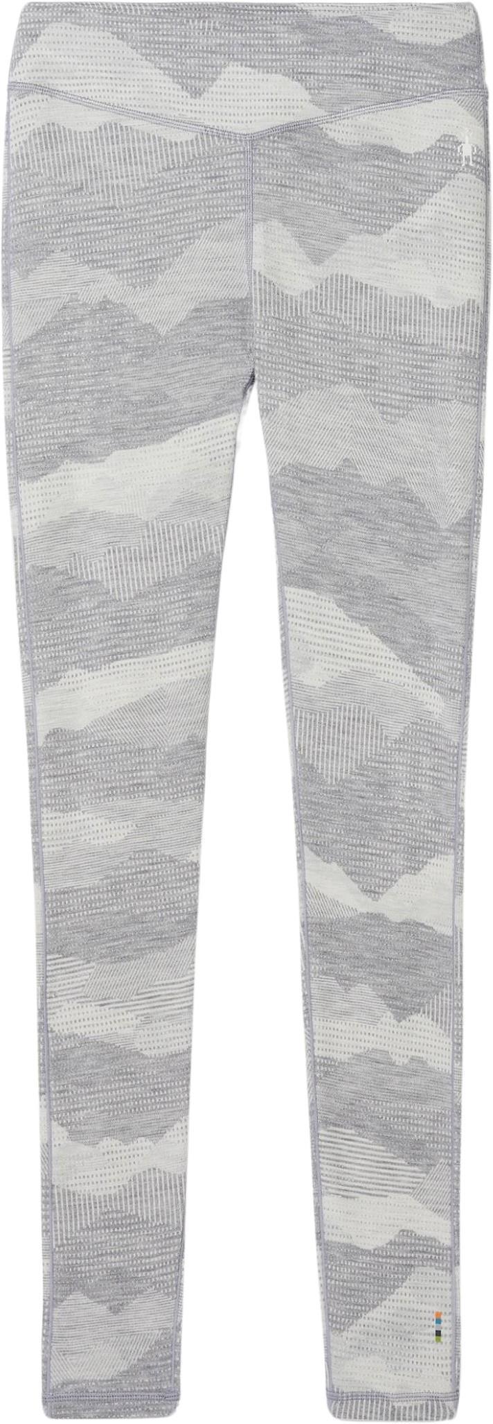 Classic Thermal (250) Merino Base Layer Pattern Bottoms - Womens - light gray mountain scape 1