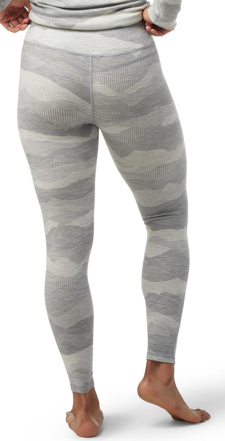 Classic Thermal (250) Merino Base Layer Pattern Bottoms - Womens - light gray mountain scape 1