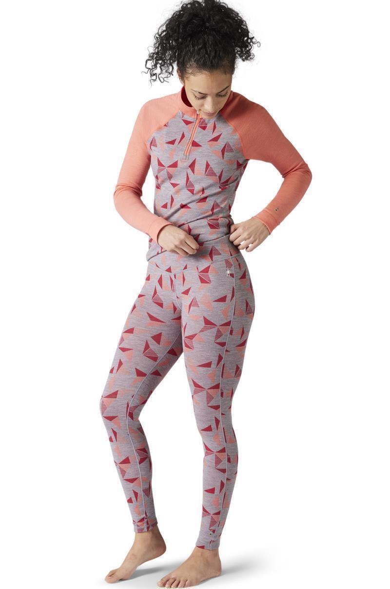 Classic Thermal (250) Merino Base Layer Pattern Bottoms - Womens - light gray pinwheel 1