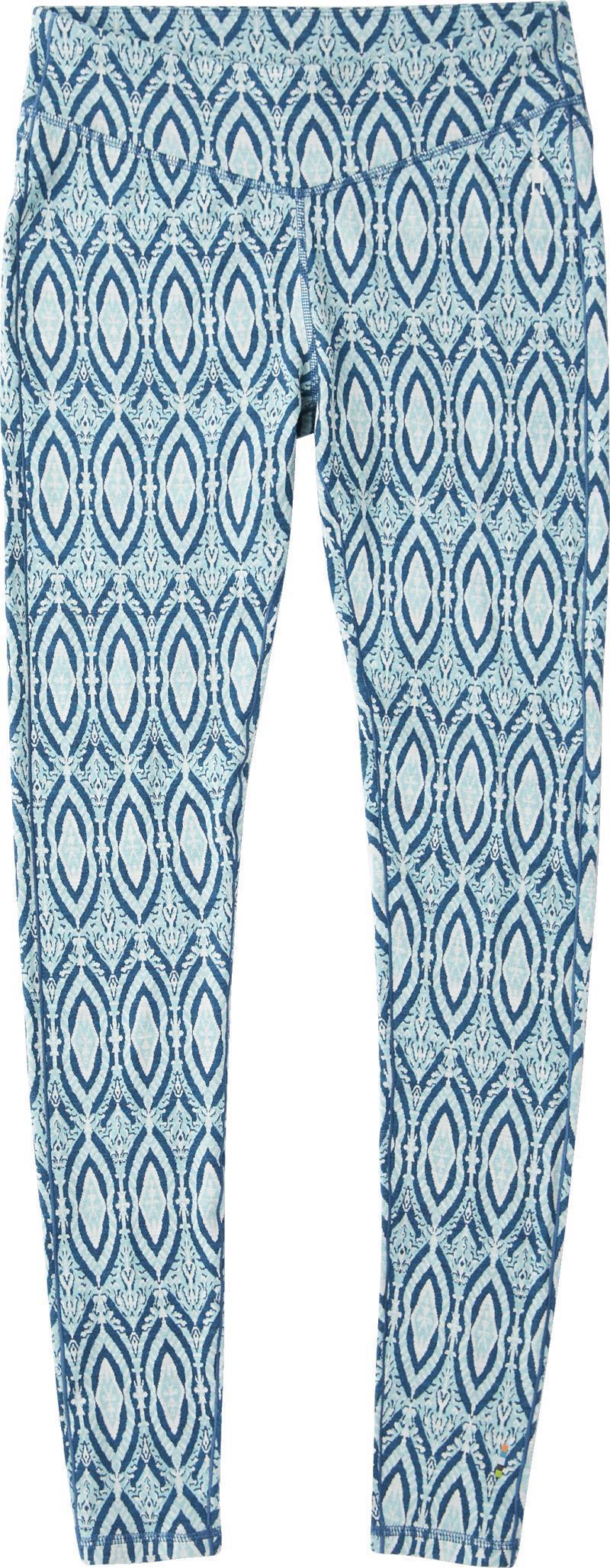 Classic Thermal (250) Merino Base Layer Pattern Bottoms - Womens - nile blue medallion 1