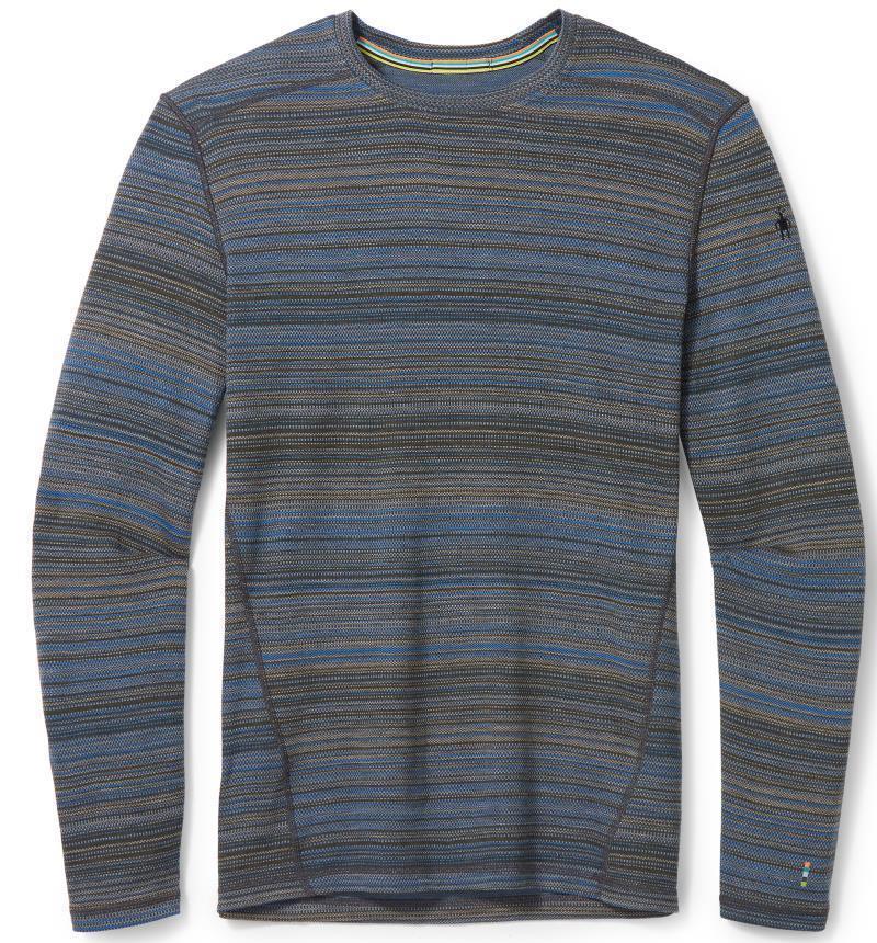 Classic Thermal (250) Merino Base Layer Pattern Crew - Mens - Laguna Blue Heather Color Shift 1