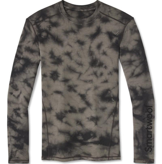 Classic Thermal (250) Plant-Based Dye Merino Base Layer Logo Crew - Mens - Black Marble Wash 1