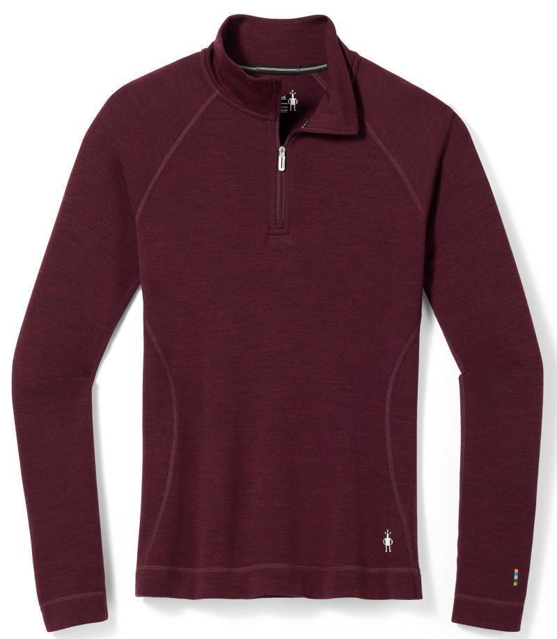 Classic Thermal Merino (250) Base Layer 1/4 Zip - Womens - Black Cherry Heather 1