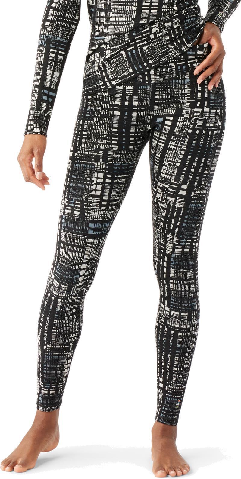 Classic Thermal Merino 250 Base Layer Bottoms - Womens - black digi plaid 1