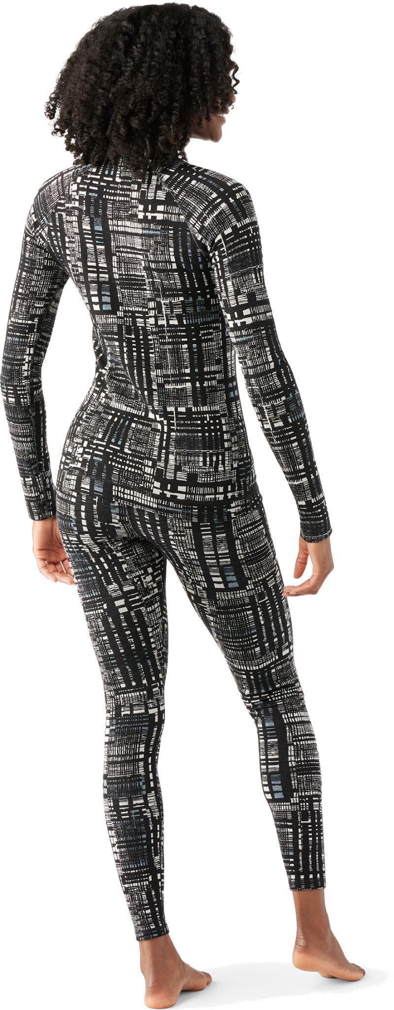 Classic Thermal Merino 250 Base Layer Bottoms - Womens - black digi plaid 1