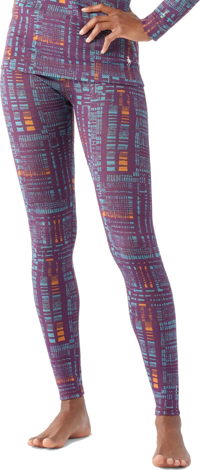Classic Thermal Merino 250 Base Layer Bottoms - Womens - purple iris digi plaid 1