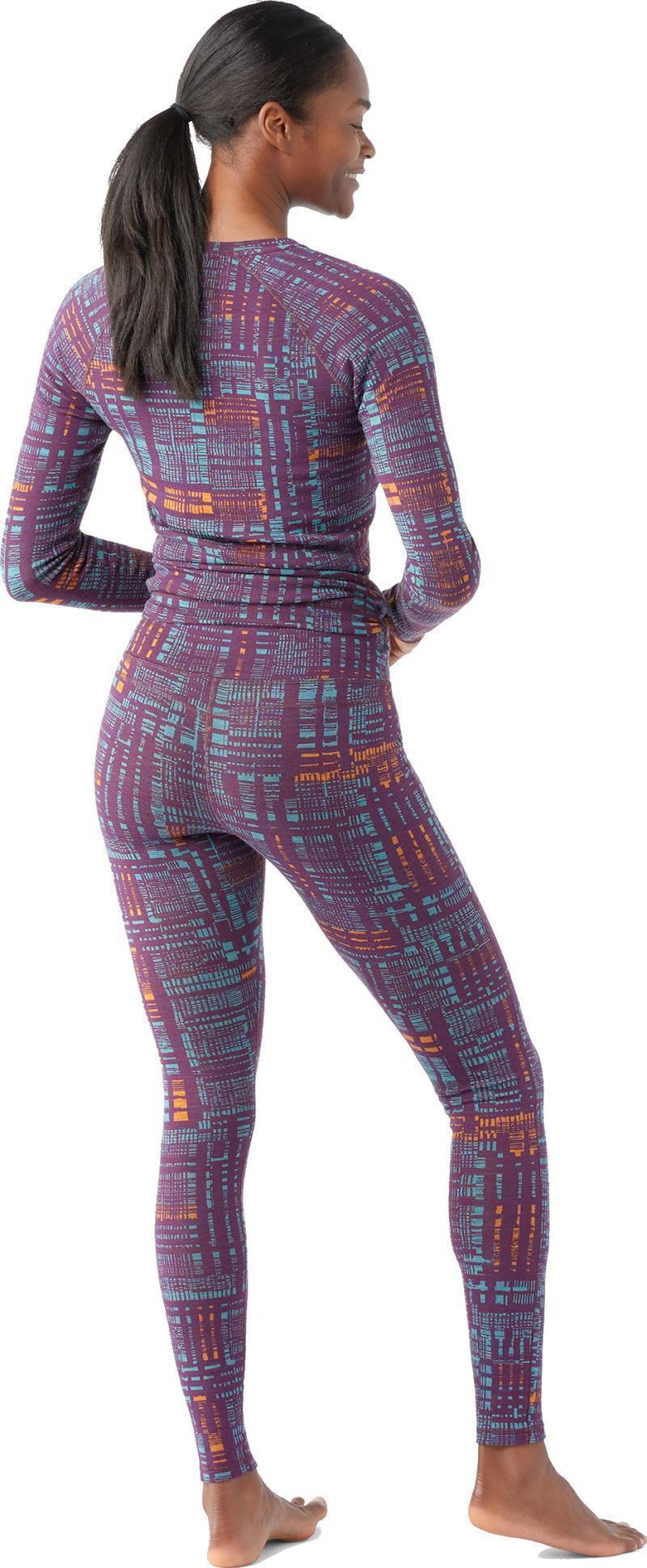 Classic Thermal Merino 250 Base Layer Bottoms - Womens - purple iris digi plaid 1