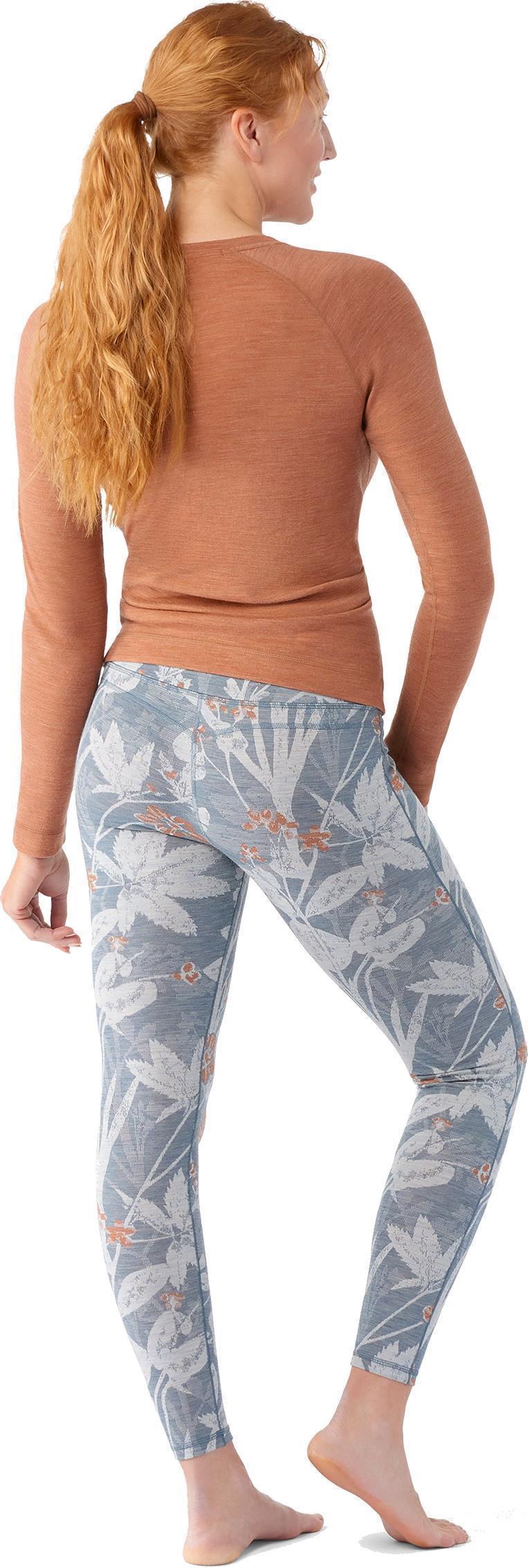 Classic Thermal Merino 250 Base Layer Bottoms - Womens - winter sky floral 1