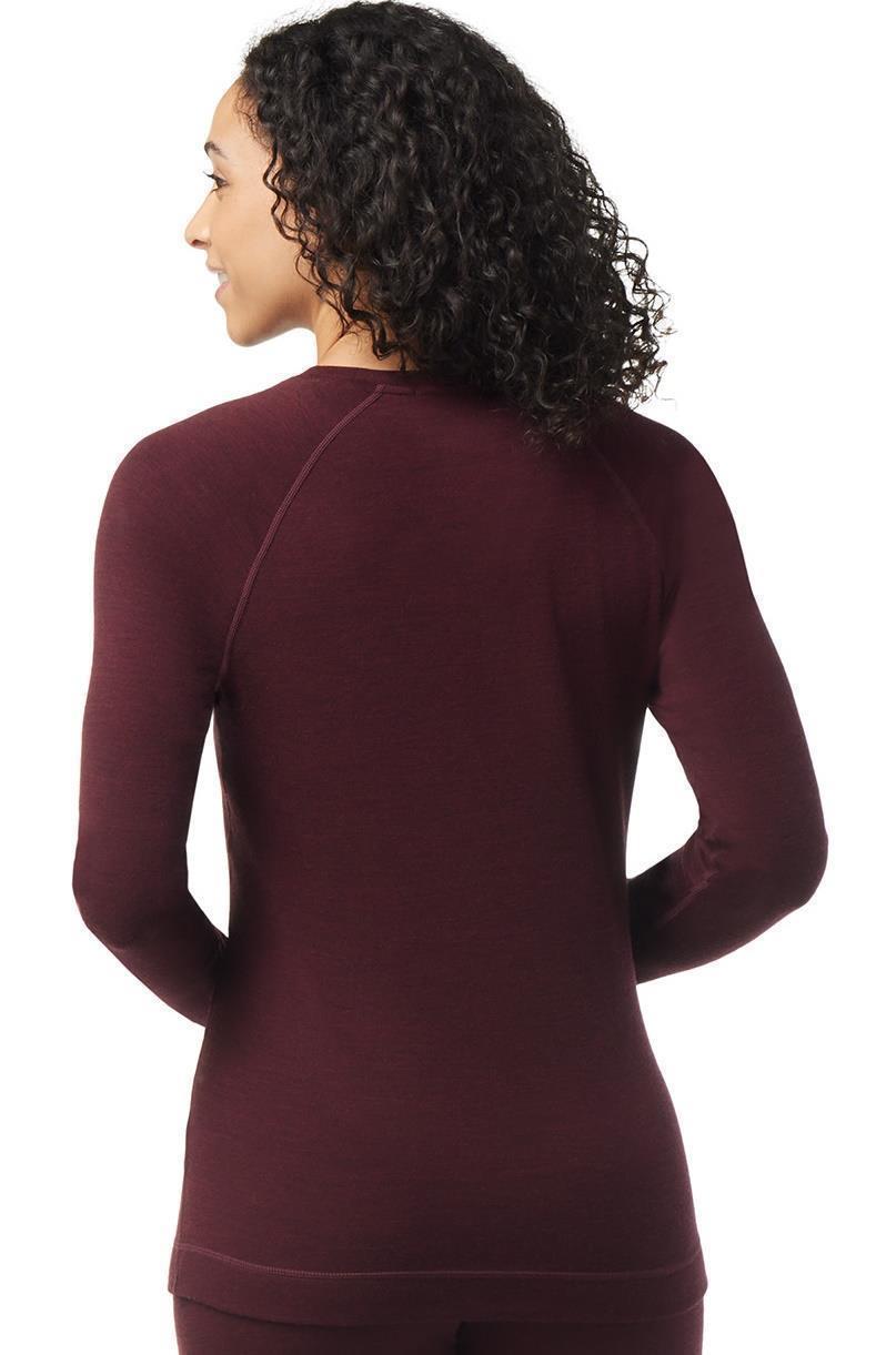 Classic Thermal Merino 250 Base Layer Crew - Womens - Black Cherry Heather 3
