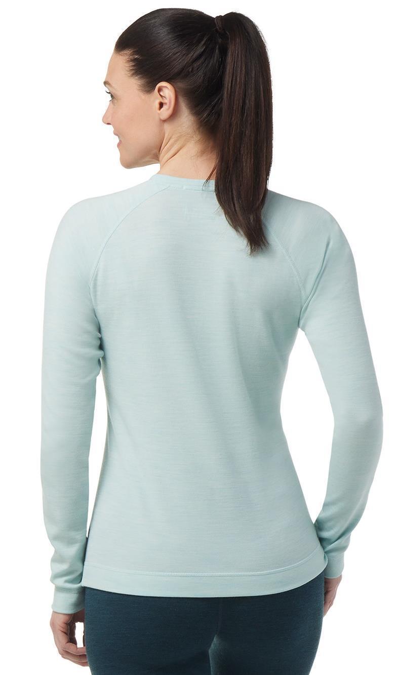 Classic Thermal Merino 250 Base Layer Crew - Womens - Bleached Aqua Heather 3