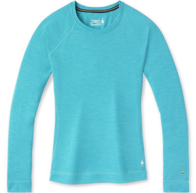 Classic Thermal Merino 250 Base Layer Crew - Womens - Capri Blue Heather 1