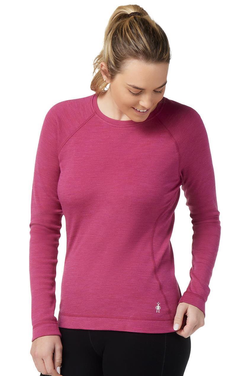 Classic Thermal Merino 250 Base Layer Crew - Womens - Festive Fuchsia Heather 2