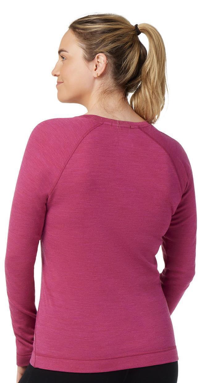 Classic Thermal Merino 250 Base Layer Crew - Womens - Festive Fuchsia Heather 3