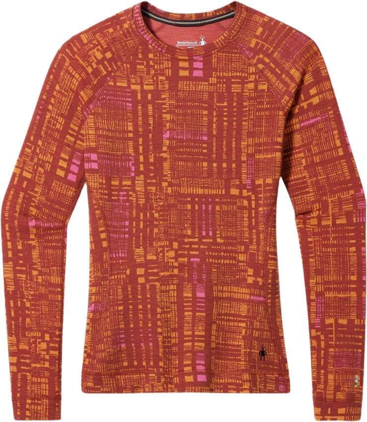 Classic Thermal Merino 250 Base Layer Crew - Womens - Pecan Brown Digi Plaid 1