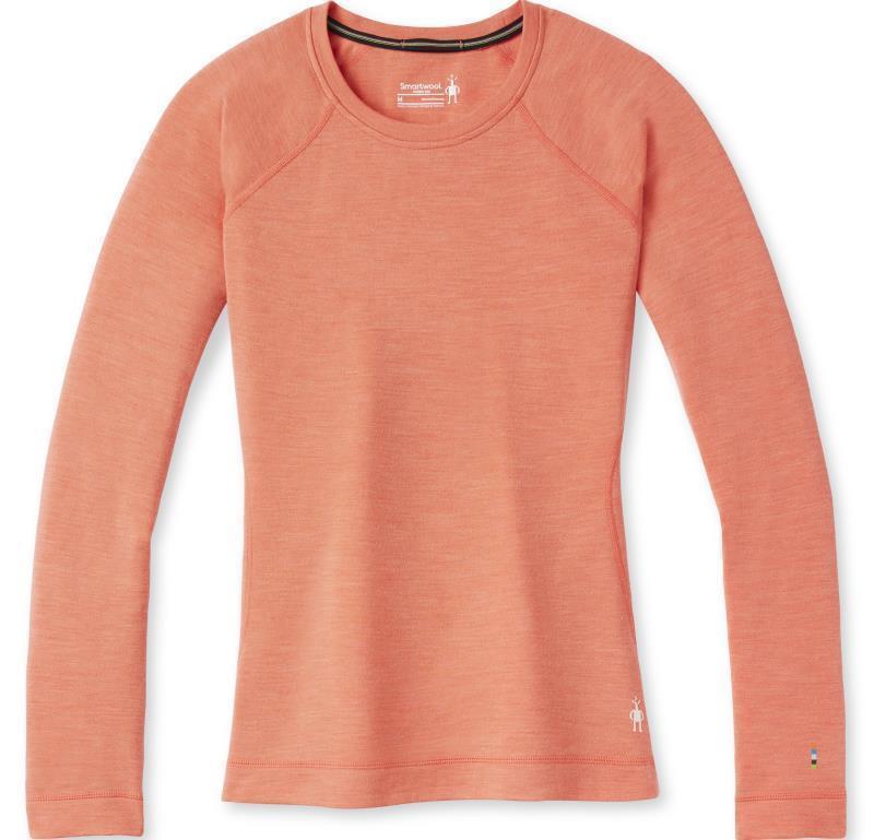 Classic Thermal Merino 250 Base Layer Crew - Womens - Sunset Coral Heather 1