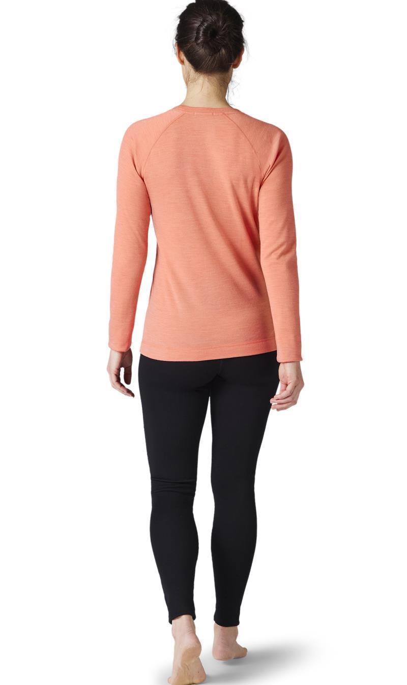 Classic Thermal Merino 250 Base Layer Crew - Womens - Sunset Coral Heather 3