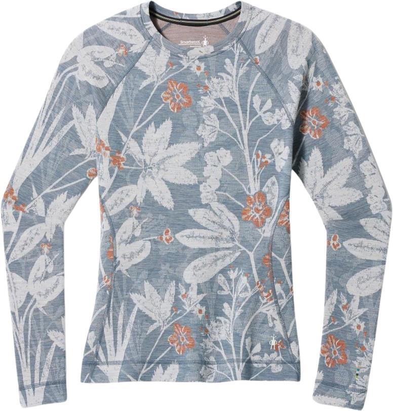 Classic Thermal Merino 250 Base Layer Crew - Womens - Winter Sky Floral 1