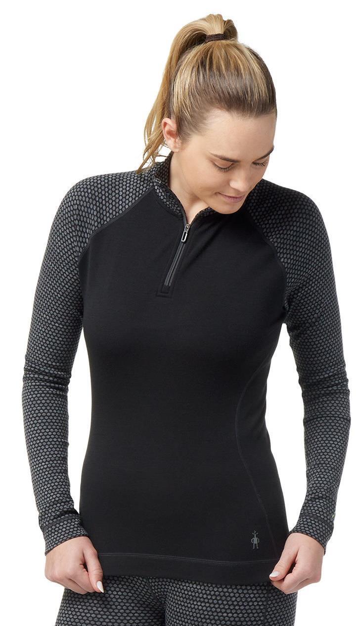 Classic Thermal Merino (250) Base Layer Pattern 1/4 Zip - Womens - Black Dot 2