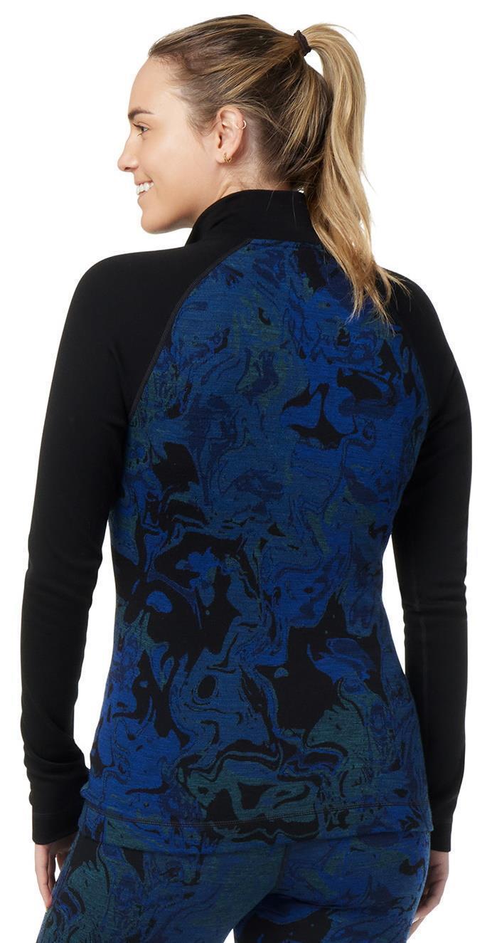 Classic Thermal Merino (250) Base Layer Pattern 1/4 Zip - Womens - Blueberry Hill Marble 3