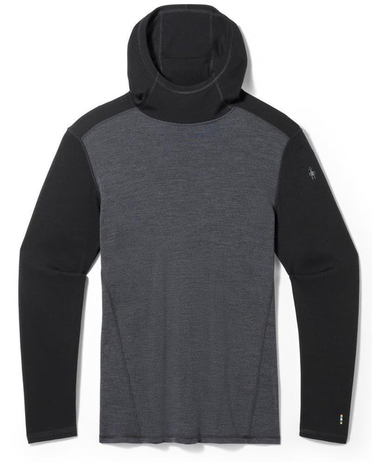 Classic Thermal Merino Base Layer Hoodie - Mens - Black / Charcoal Heather 1