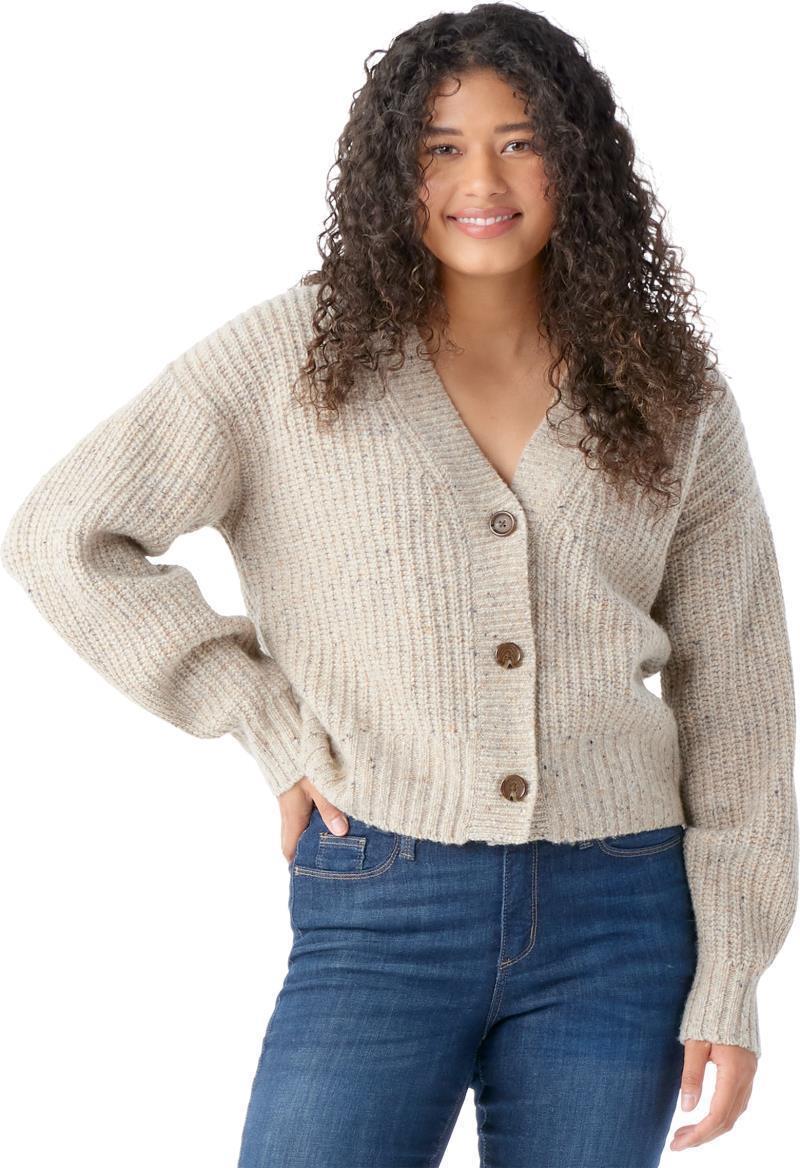 Cozy Lodge Cropped Cardigan Sweater - Womens - Oat Heather 2