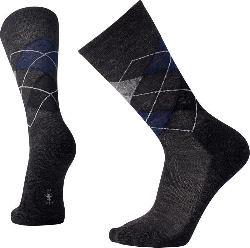 Diamond Jim Crew Socks - Mens - Charcoal Heather / Deep Navy Heather 1
