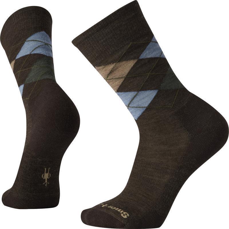 Diamond Jim Crew Socks - Mens - Chestnut / Mist Blue 1