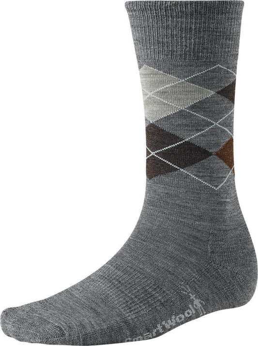 Diamond Jim Crew Socks - Mens - Medium Gray Heather / Chestnut Heather 1