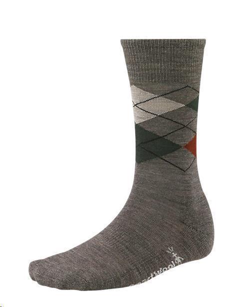 Diamond Jim Crew Socks - Mens - Taupe Heather 1