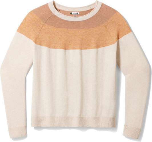Edgewood Colorblock Crew Sweater - Womens - Almond Heather 1