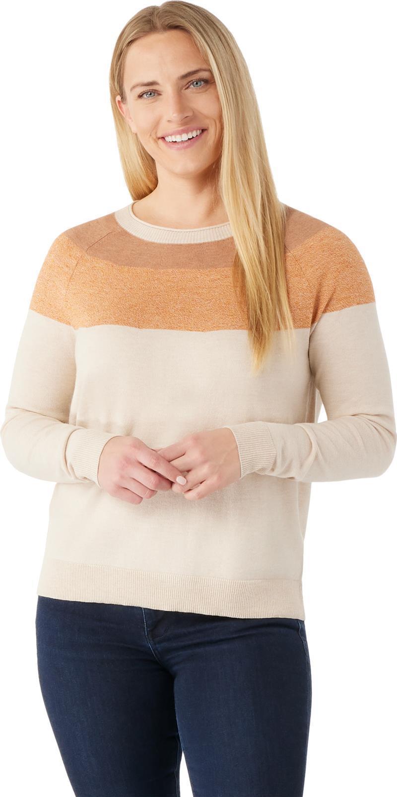 Edgewood Colorblock Crew Sweater - Womens - Almond Heather 2