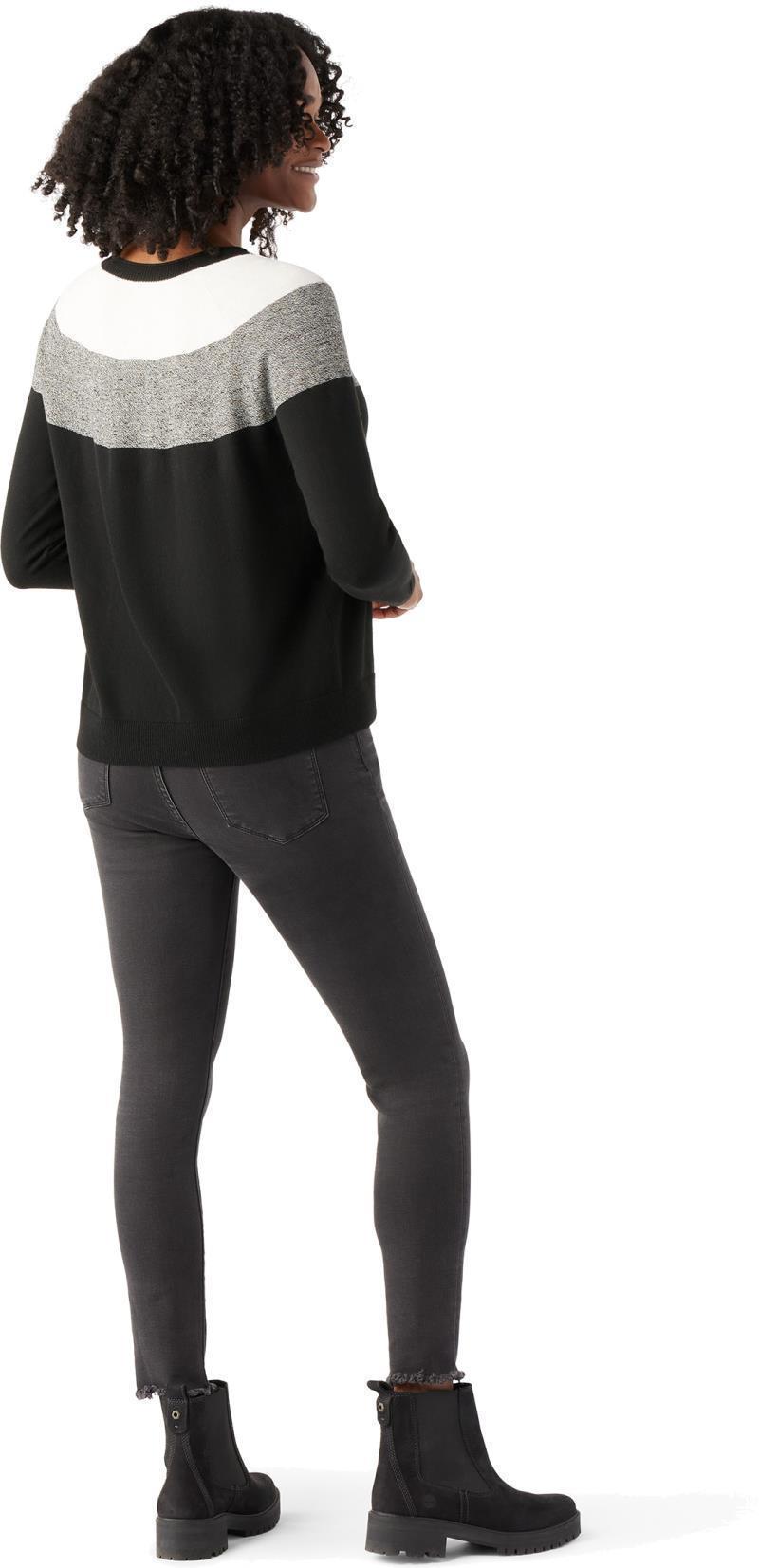 Edgewood Colorblock Crew Sweater - Womens - Black 3