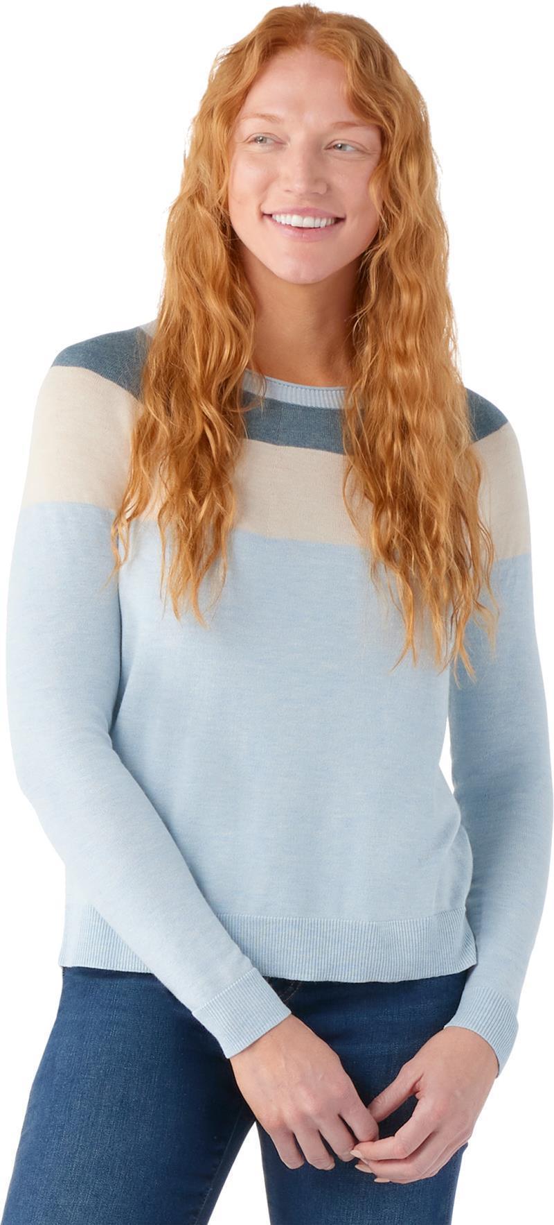 Edgewood Colorblock Crew Sweater - Womens - Winter Sky Heather 2